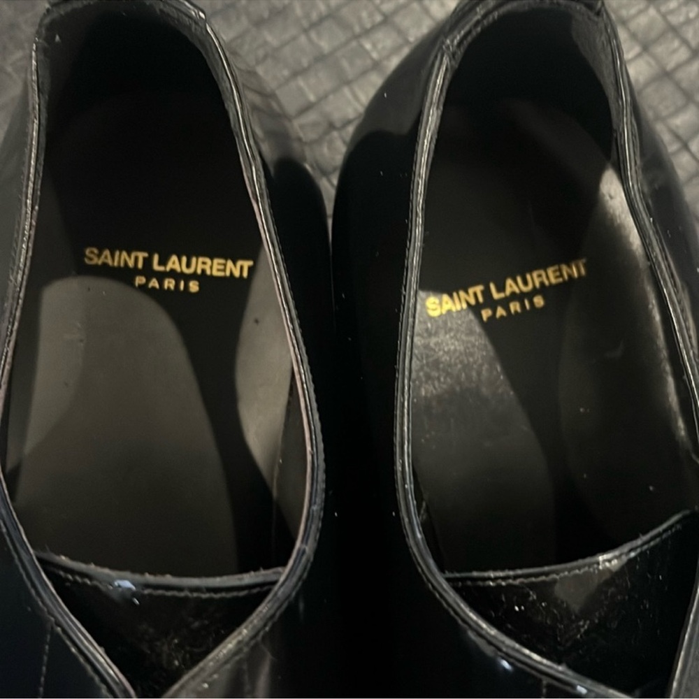 New authentic Saint Laurent luxury designer patent leather dress shoes 11.5 - Picture 10 of 17